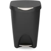 Umbra Mülleimer 50L mit Deckel und Pedal, Plastic, Schwarz/Nickel