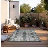 ELLE DECORATION Teppich »Merge, In- und Outdoor«, rechteckig, Flachgewebe, In-& Outdoor, Modern, Wendeteppich, Balkon, Wohnzimmer, grün