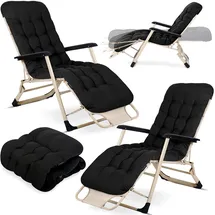 OEM Gartenliege Chillwell 2er-Set Schwarz