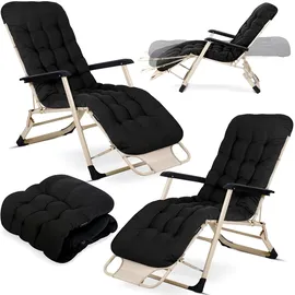 OEM Gartenliege Chillwell 2er-Set Schwarz