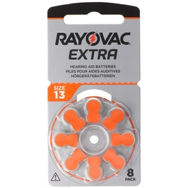 Rayovac HA13 PR48 Hörgeräte Batterien Extra Advanced 8er Sparpack 6 + 2 Gratis 5000252100973, Lieferung besteht aus 8 Stück Batterien