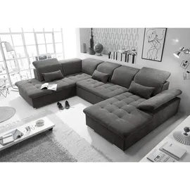 ed-lifestyle Wohnlandschaft U-Form Webstoff 3-Sitzer Braun