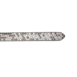B.belt Nietengürtel Leder Weiß 85