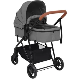 vidaXL 2-in-1 Kinderwagen hellgrau und schwarz 10335
