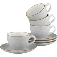 CreaTable Creatable, Tasse, Vintage Nature Stein, 8-teiliges Geschirrset für