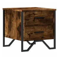 VidaXL Nachttisch Räuchereiche 40x41x40 cm Holzwerkstoff