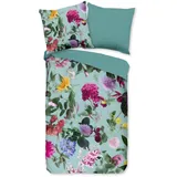 Muller Textil Imma Blumen Aqua 135 x 200 cm + 2 x 80 x 80 cm