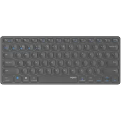 Rapoo Kabellose Multimodus Tastatur "E9600M", DE-Layout, grau