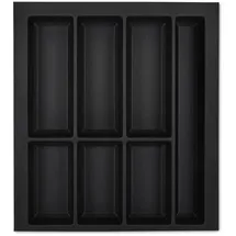 SOTech Orga-box Vii Besteckeinsatz Schwarz 500 mm mit Softtouch Oberfläche