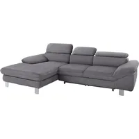 Cotta Ecksofa "Driver L-Form", grau (stone), B:268cm H:73cm T:169cm,