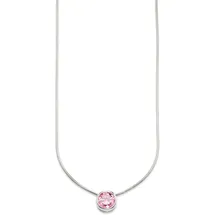 Bruno Banani Kette mit Anhänger Schmuck Geschenk Silber 925 Halsschmuck Schlangenkette Stein rosa