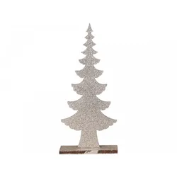 Chic Antique Weihnachtsbaum mit Glitzer, H17,5/L8/B3,5 cm, champagner