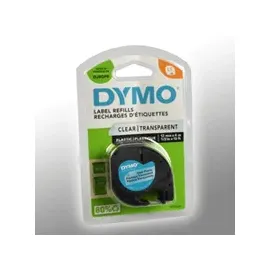 Dymo Label Band D1 16951 Schwarz auf Klar 12mm x 4m 1 Blatt