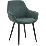 SalesFever Armstuhl, 2er SetBxH: 64 x 86 cm, Strukturstoff (100% Polyester)/Metall - gruen