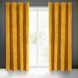 Eurofirany 339480, Durchscheinend, Gelb, Einfarbig Polyester, Öse, 290 g/m2 - Gelb