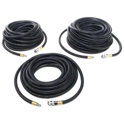 HBM 20 Meter Profi-Druckluftschlauch aus Gummi mit Armaturen
