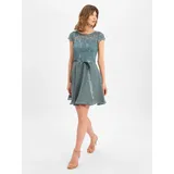 Swing Cocktailkleid Blau/Grün 40