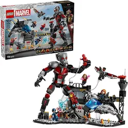LEGO Super Heroes 76314 Captain America: Civil War Actionduell Bausatz, Mehrfarbig