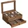 Songmics Uhrenbox GISELLA mit 8 Fächern aus Holz 27 x 20 x 13 cm Braun