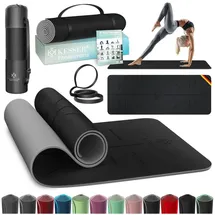 Kesser KESSER® Gymnastikmatte mit Tragegurt rutschfest TPE Yogamatte Gepolstert & rutschfest Fitnessmatte, 183 x 61 Trainingsmatte für Fitness Sportmatte, Pilates & Gymnastik + Tragegurt & Tasche, extradick