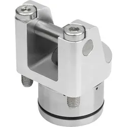 DREHHEBELSPANNER PNEUMATISCH DOPPELT WIRKEND, DK=16, GEBOHRTE KANÄLE ALUMINIUM