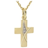 JuwelmaLux Kreuzanhänger JuwelmaLux Anhänger 333 Gold Kreuz mit Zirkonia JL20-02-0019 (1-tlg)