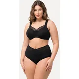 Ulla Popken Damen große Größen Übergrößen Plus Size Bügel-BH, Softschale, Mesh-Einsatz, Cup C - E schwarz 100C 728703100-100C - 100C