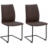 Niehoff Freischwinger Capri Leder braun 2er Set