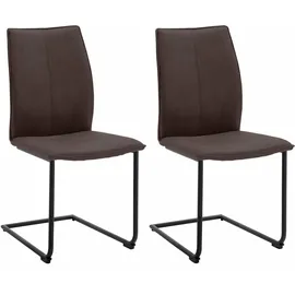 Niehoff Freischwinger Capri Leder braun 2er Set
