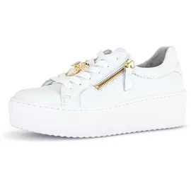 Gabor Sneaker Low Damen Weiß/Gold 40,5
