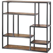 Kobolo Wandregal Hängeregal 40 x 30 x 10 cm Braun