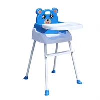 KEESUNG 4in1 Kinderhochstuhl, Verstehllbar und Klappbar kinderhochstuhl Babyhochstuhl Treppenhochstuhl Höhenverstellbar Fütterungsstuhl Babystuhl Kleinkind Tisch Sitz mit Tablett/Blau