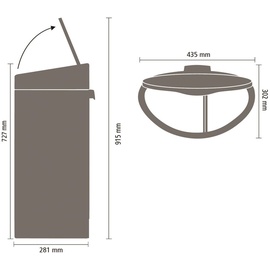 Brabantia Touch Bin New Recycle 23 + 10 l mat steel fpp