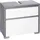 Schildmeyer Waschbeckenunterschrank 2 Auszüge 67 x 57 x 33 cm Steingrau / Weiß Glanz