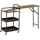 Homcom Küchenwagen mit Klappbarer Tischplatte Rustikal-Braun 118 x 36,5 x 82cm