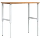 vidaXL Werkbank Hellbraun 100x60x(71,5-98) Cm Massivholz Eiche Vidaxl