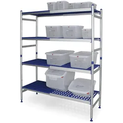 Aluminium-Steckregal für den Hygienebereich Lebensmittelregal Regal