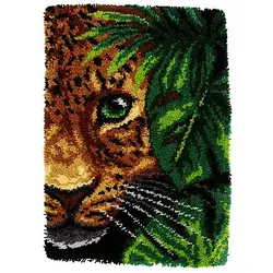 Knüpfteppich "Leopard Dschungel", 50 x 74,5 cm