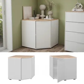 Vicco Eckkommode Betti 78 x 78 cm Weiß/Sonoma
