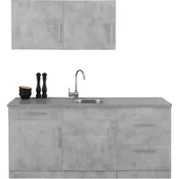 WIHO KÜCHEN Küchenzeile Cali 180 cm grau