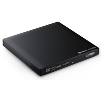 techPulse120 Externes UHD 4k 3D M-Disc BDXL USB 3.0 USB-C Laufwerk Blu-ray Brenner Burner Superdrive Slim BD DVD CD Ultra für Computer Notebook Ultrabook Windows Mac OS Apple iMAC Aluminium Schwarz