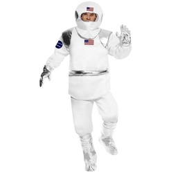 Smiffys Kostüm Raumfahrer, Komplette Astronauten-Verkleidung weiß M