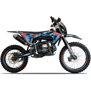 Alfarad T7 21/18 250ccm Dirtbike CrossBike Enduro pocket Pitbike PocketBike Motocross Motorrad Motorbike Motorsport Pit Pocket Vollcross Türkis (Blau, Alfarad T6 150cc 19/16 Zoll Offroad)