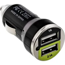 InLine USB KFZ Ladegerät Stromadapter 12/24VDC zu 5V DC/2,1A Mini Schwarz