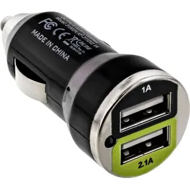 InLine USB KFZ Ladegerät Stromadapter 12/24VDC zu 5V DC/2,1A Mini Schwarz