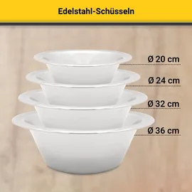 Krüger Schüssel ER schwer 36cm 6,0ltr., Edelstahl