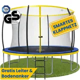 Zero Gravity Outdoor Trampolin 427 cm rund Blau/Gelb
