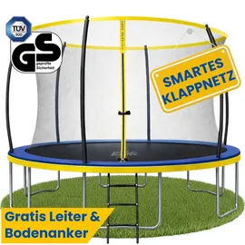 Zero Gravity Outdoor Trampolin 427 cm rund Blau/Gelb