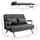 Homcom Schlafsessel 3-in-1 Polyester 111 x 78 x 80 cm Grau mit verstellbarer Rückenlehne