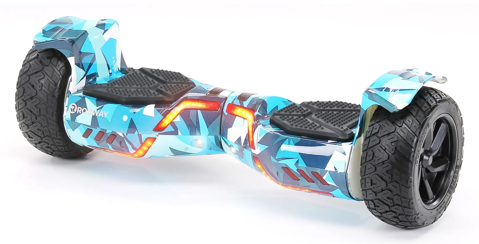 ROBWAY X2 Offroad-Hoverboard fürs Gelände, Erwachsene und Kinder, 8,5 Zoll, App, Bluetooth, 700 Watt (Navy Camo, Offroad)